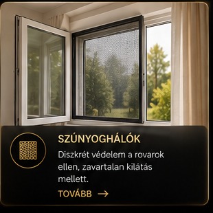 Ablakra szerelt diszkrét szúnyogháló